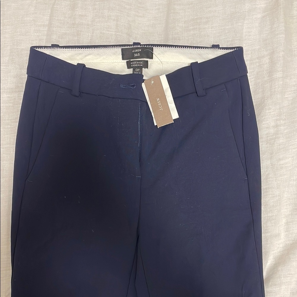 J. Crew Blue Ankle Cropped Pants with Streamlined Silhouette